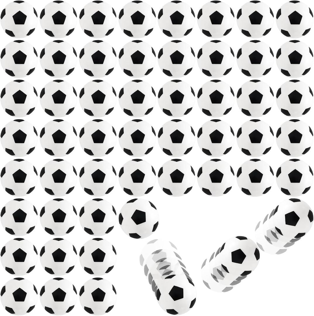 Xeehwb 60 Pcs Bouncy Balls,Soccer Bouncing Balls,High Bouncing Rubber Soccer Ball for Stress Relief,Multi-Item Party Favor Packs,Classroom Prizes,Ball Games,Stocking Stuffers(27mm)