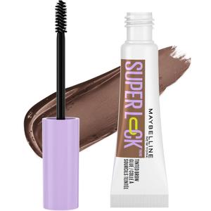 Maybelline Super Lock Brow Glue Eyebrow Gel, Lightweight and Waterproof Tinted Brow Gel For Up To 24HR Hold, Medium Brown, 1 Count (0.23 Fl Oz (Pack of 1))