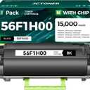 56F1H00 Toner Cartridge Black with Chip Compatible Replacement for MS321dn MS421dn MS421dw MS521dn MS621dn MS622de MX321adn MX321adw MX421ade MX521ade MX521de MX522adhe MX622ade MX622adhe Printer Ink