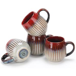 CosyCorner Ceramic Coffee Mugs Set, 17 oz Large Coffee Cups for Home and Office, Ceramic Cup for Coffee & TeaA4 pcs