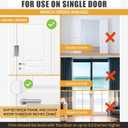 Door Reinforcement Lock Withstands 800lbs Strong Alloy Home Security Door Lock with 8 Screws, Child Safe & Easy 5-Min Install, Quick Emergency Release for Ladies, Elderly & Home Protection