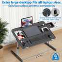 Potuopy Adjustable Laptop Lap Desk, X-Large Foldable Bed Table Tray