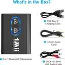 1Mii Bluetooth 5.3 Transmitter Receiver for TV to Wireless Headphones, Dual Link aptX Adaptive/Low Latency/HD Audio, Aux Bluetooth Audio Receiver Adapter for Home Stereo, Airplane, Boat, Gym