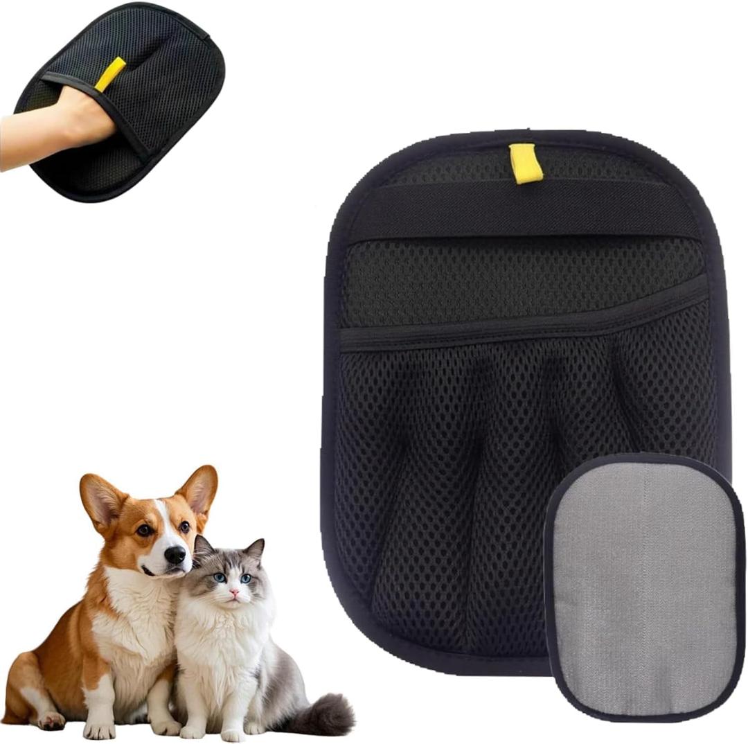 4 x 2026 Upgraded Pet Hair Removal Gloves for Cats & Dogs for Pet Owners, Efficient Grooming Tool for Shedding, Reusable