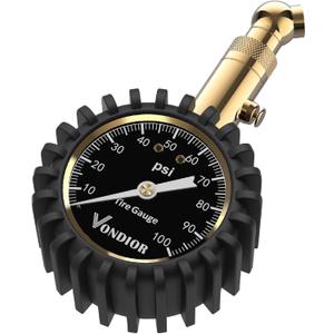 Vondior Tire Pressure Gauge (0-100 PSI) Certified ANSI Accurate with Large 2 Inch Easy to Read Glow Dial, Low - High Air Pressure Gauge. Tire Gauge for Car and Trucks Tires
