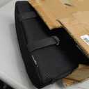 Amazon Basics Rectangular Memory Foam Back Support Cushion for Office Chairs, Non-Slip Base for Long Sitting, Black