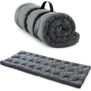 Jamdok Cot Mattress Topper for Camp Cot/Rv Bunk/Narrow Twin Beds(75X30),Thickened Quilted Cot Pad,Lightweight Foldable Sleeping Mat for Traveling Hiking Backpacking,Portable