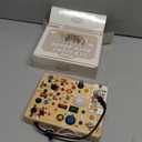 Joyreal Wooden Busy Board with LED Light, Montessori Toddler Toys, Wooden Sensory Board, Toddlers Activity Travel Toys for Boy & Girl Birthday Gift (Forest Theme)