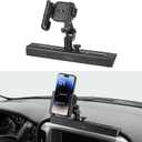 JOYTUTUS Metal Dash Platform Mount Phone Holder Compatible with 2014-2018 Silverado & Sierra, 2015-2019 Silverado HD & Sierra HD| Custom Fit Phone Mount Expansion Platform| One-Hand Adjustable Clip