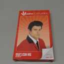 fun shack 50's Men's Black Wig with Sideburns, 1950s Costume Wig for Men, Retro Black Wig for Boys, One Size