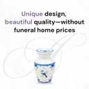 2 x Cremation Urns for Human Ashes Adult Female, Male | Funeral Urn for Ashes for Women, Men | Decorative for Burial, Memorial, Home | Handcrafted Keepsake | Delft Style Blue & White (Small)