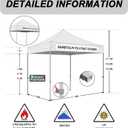 Eurmax USA 10x10ft Pop Up Canopy,Commercial Instant Tent for Outdoor Events,Patented No-Tip Rolling Storage Bag with 4 Sandbags,UV & Water Resistant,Heavy Duty Portable Shelter Gazebo,White