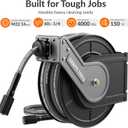 Giraffe Tools Pressure Washer Hose Reel with Replaceable 60FT Hose, 4000PSI