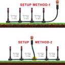 Eden 98063 Multi-Adjustable Flex Design Above Ground Irrigation Garden Sprinkler System, Sprinkler & Hose, DIY Plant Watering Set