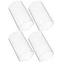  4-Piece Transparent Borosilicate Glass Candle Cover, Wedding & Formal Events, Tabletop, 15x6x6cm