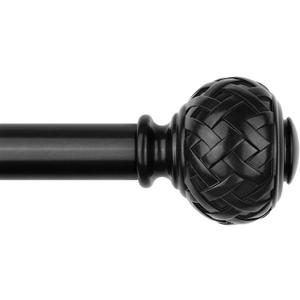 TONIAL Bronze Curtain Rod 32 to 43 Inches, 7/ 8 Adjustable Curtain Rods for Windows 20 to 39 Inches, Splicing Drapery Rods Heavy Duty with Netted Texture Finials