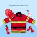 Melissa & Doug Fire Chief Role Play Costume Dress-Up Set (Red)