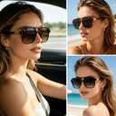 Retro Aviator Sunglasses for Women Men Trendy Square Plastic Shades Vintage Stylish Look Western Sunnies Summer