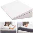 DoCred Wide Size Bed Wedge Pillow - 7.5Adjustable Wedge Pillow for Headboard, Sleeping Wedge Mattress Topper Lifter, Inclined Mattress Elevator for Sleep Apnea, Acid Reflux, Anti-snoring, Size: 39“x31”x7.5“-Twin