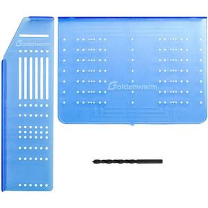 Goldenwarm Cabinet Pull - 1 Pack - TM160 Cabinet Handle Drill Mounting Template (Blue)