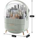 CANITORON Makeup Organizer,Skincare Organizer with 2 Drawers and Transparent Cover,Cosmetic Display Case for Vanity Organizer and Bathroom Countertop Storage.(Sage Green)