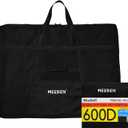 MEEDEN Soft Art Portfolio Bag: 36 x 48 Inch Black Art Canvas Portfolio Case - Waterproof 600D Oxford Carrying Storage Case for Artwork, Poster, Sketching, and Drawing