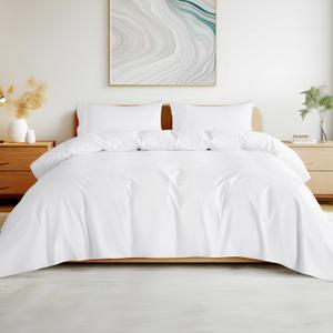 SONORO KATE 100% Egyptian Cotton Sheets - 800 Thread Count, Luxury Hotel Sateen Weave Sheets, Cooling, Soft & Breathable Bed Sheets Set, Fits 16" Deep Pocket - 4 PC (White,Queen)