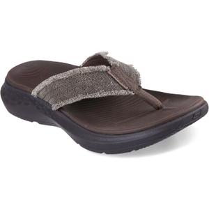 Skechers Men's USA Parson Sd - Gino Thong Sandal With Frayed Edges (9, Choc)