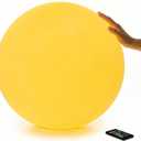 20 inch Large LED Globe Ball Light, Rechargeable LED Orb Light, Dimmable 16 RGB Colors Globe Floor Lamp w/Remote, Indoor/Outdoor Waterproof Glowing Globe Mood Lamp for Home Garden Patio Party