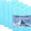 XL Large Ice Packs for Coolers - Slim Freezer Packs for Camping- Long Lasting Reusable Dry Ice Blocks, 13 x 10 x 0.5 inch, Quick Freeze - Set of 4