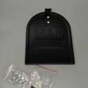 Mailbox Door Replacement 6.7" W  8.6" H (inches), Residential Stainless Steel Mailbox Door with Rubber Screw Caps for Hand Protection, No Tools Required, Built to Last