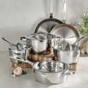 Tramontina Tempo Tri-Ply Base Stainless Steel 10-Piece Pots and Pans Set