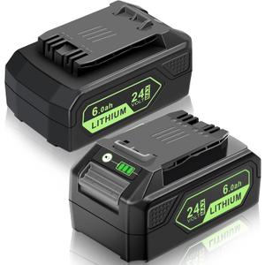 24V Battery Replacement for Greenworks: 24 Volt Lithium Lawn Mower Battery 29842 29852 LB24A020 for Greenworks 24V Trimmer Weed Blower - 6.0Ah 2 Pack