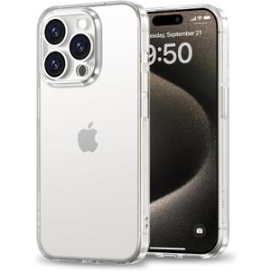 2 x SMARTDEVIL for iPhone 15 Pro Max Case Clear, Anti-Yellowing, Military-Grade Protection, Transparent Slim Clear Phone Case for iPhone 15 Pro Max, Full Camera Lens Protection, Anti-Scratch, Clear