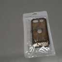 Design for iPhone 16E Leather Case, Built-in Foldable Alloy Stand, Logo Visible Slim Kickstand Protective Phone Cover 2025 6.1 Inch (Brown)