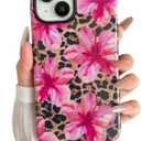 Longlayss Compatible for iPhone 13 Case Flower Cheetah Phone Case | Hibiscus Leopard Cheetah Print Phone Cover for Women Girl Shockproof TPU and Hard PC Protective Cover