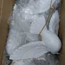 Pinkunn 6pcs Christmas Dove Ornaments Artificial White Peace Dove Hanging Decoration White Resin Birds with Gold String for Christmas Tree Decorations Wedding Cake Centerpieces DIY Decoration