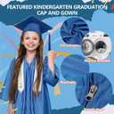 Kindergarten graduation cap and gown with 2026 Tassel, Certificate for Toddler Children (27"-33") (Blue)