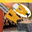 Universal Chainsaw Blade Sharpener, Chainsaw Teeth Sharpener, Portable Chainsaw Sharpener with 6 Fast Sharpening Stones, Chain Saw Sharpener Tool for 12/14/16/18/20/22 Inches Chain Saw Bar (Yellow)