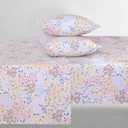 Feather & Stitch Softest 100% Cotton Sheets, 300 Thread Count Percale Weave Bedding, 16" Deep Pocket, Cooling Sheets, Breathable Bed Set, Hotel Premium Quality (Queen, Victorian Floral)