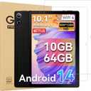 2 Pack Glass Screen Protector for Headwolf WPad5 10 inch Tablet, Android 14 Tablet - Tempered Glass Film/High Definition/9H Hardness/Scratch Resistant