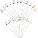 VILLCASE 20pcs Dragonfly Garden Stakes - 12 Inch Waterproof 3D Artificial Dragonflies on Metal Wire with Fluttering Spring - Colorful Plant Markers for Flower Pots, Outdoor Yard, Patio