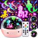 Girl Toys Age 1-10 Years Old, 3 Film & 93 ColorsPrincess Toys Mermaid Toys Unicorn Toys for Girls Age 4-6 Night Light for Kids Projector, Remote Control Little Girls Toys, Girl Gifts Toys for 3-8