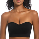 PRETTYWELL Strapless Bra for Women Comfort Non-Slip Seamless Padded Bandeau Bras Wireless Tube Top Bra with Multi-Way Straps , Size XXL