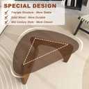 100% Solid Wood Triangle Coffee Table - Mid Century Modern Coffee Table for Living Room, Modern Tea Table for Home, 34.3x23.6x16.5