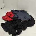 Anime Kung Fu Cosplay Costume Set, Black and Gray Uniform with Red Belt, Halloween Full Outfit (Medium)