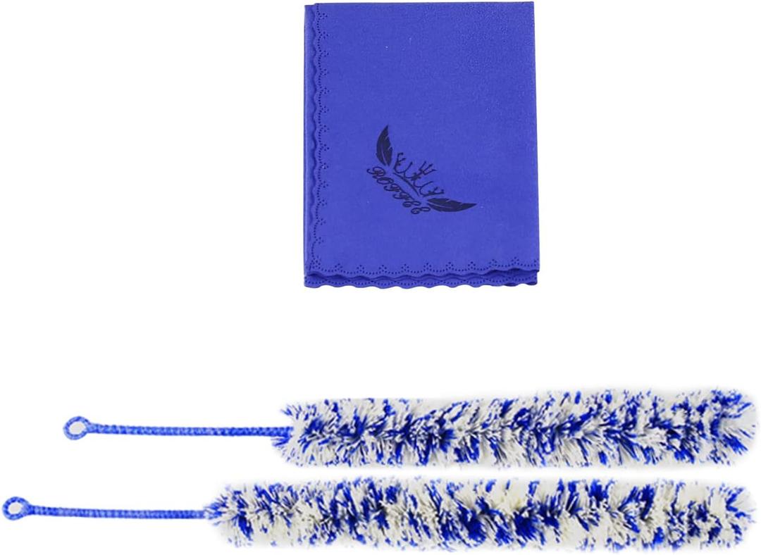 2Pcs Flutes Cleaning Brush,Flute Cleaning Swab Brush Compatible with Woodwind Flute Parts