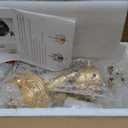 Ganeed Crystal Chandeliers,K9 Crystal Pendant Light with 3-Light Chandelier Lighting Fixtures,Ceiling Light for Living Room Bedroom Restaurant Hallway (Gold)