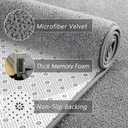 6x9 Feet Grey Area Rugs for Bedroom, Indoor Washable Memory Foam Rug for Living Room, Modern Aesthetic Minimalist Non-Slip Carpets for Kids Boys Girls Adults Dorm Home Decor