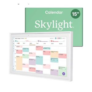Skylight Calendar: 15-inch Wall Planner Digital Calendar & Chore Chart, Smart Touchscreen Interactive Display for Family Schedules – Wall Mount Included